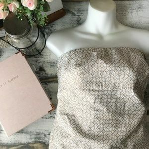 J Crew Gold Geometric Strapless Tank